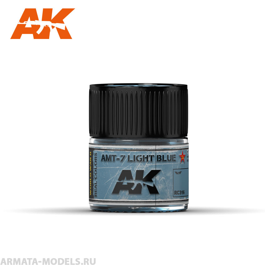 RC316 Краска Real Colors AMT-7 Light Blue 10ml