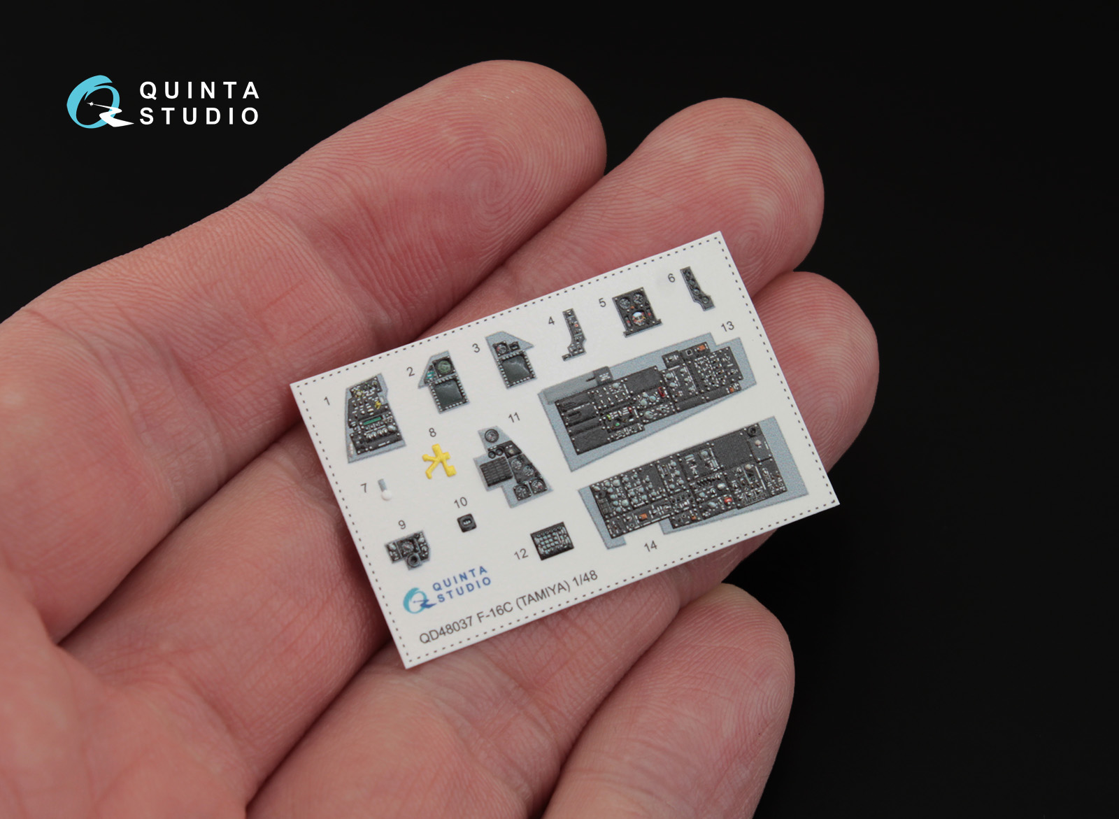 QD48037 1:48 3D Декаль интерьера кабины  F-16С (для модели Tamiya)