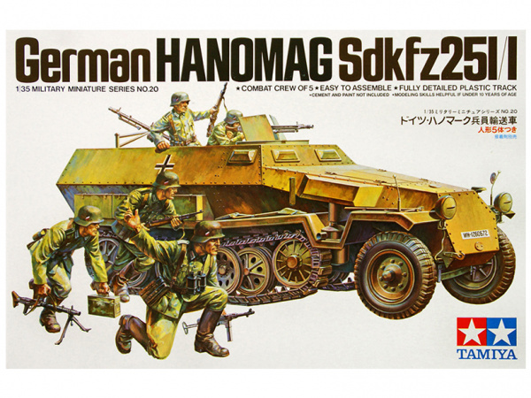 35020T Немецкий полугусеничный БTР Hanomag Sd.kfz251/1 Tamiya