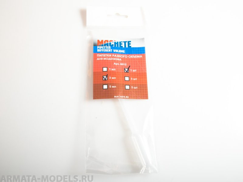 0012.33MCH Пипетки разного объема для моделизма: 3 мл, 3 шт