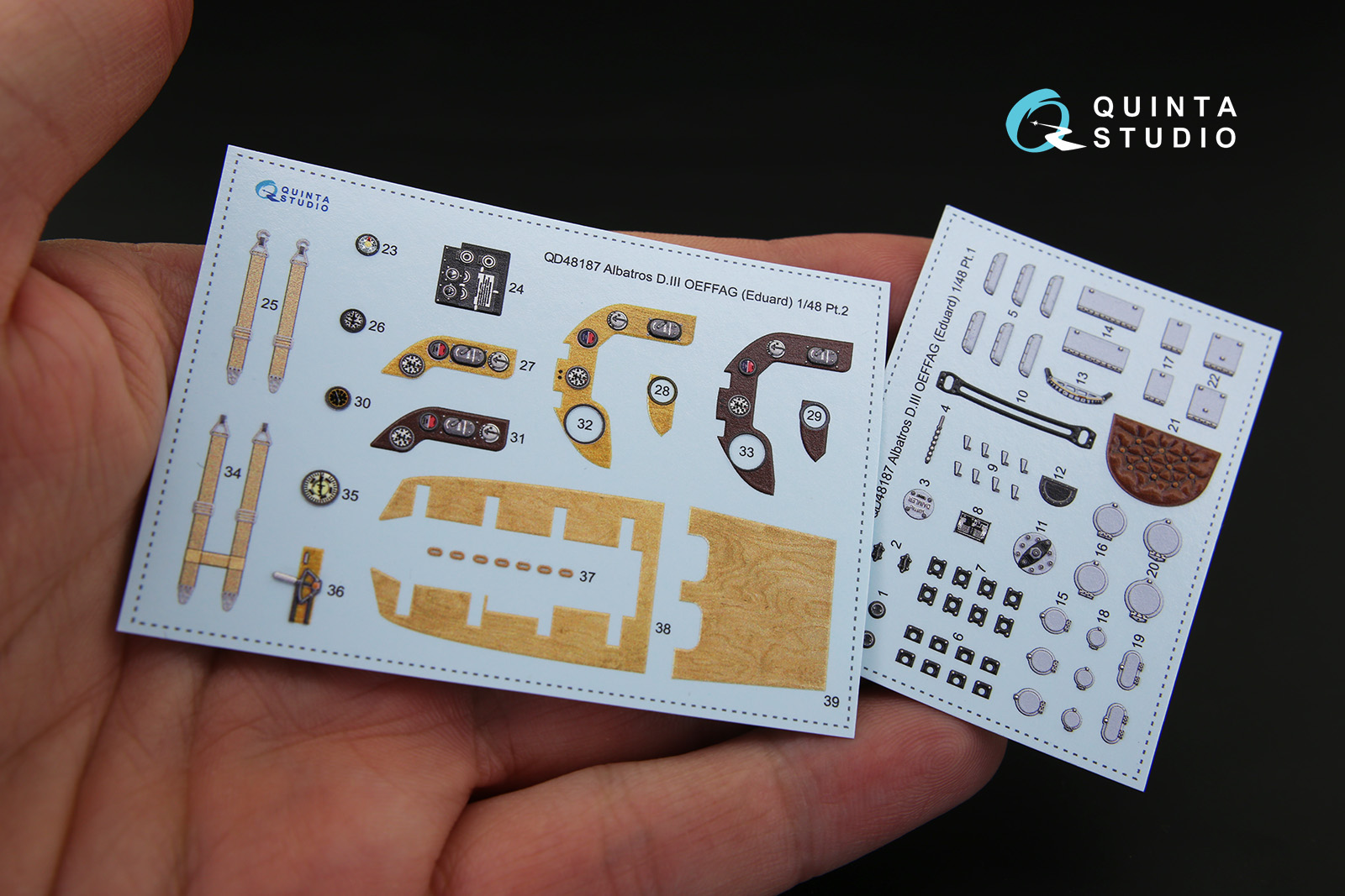 QD48187 3D Декаль интерьера кабины Albatros D.III OEFFAG (для модели Eduard)