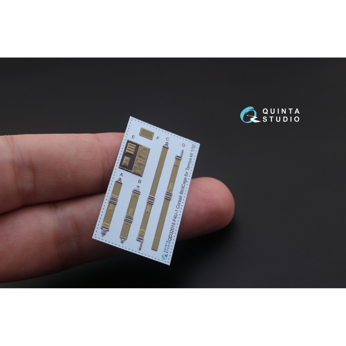 QD32015 3D Декаль интерьера кабины F4U-1 Corsair (Bird cage) (для модели Tamiya)