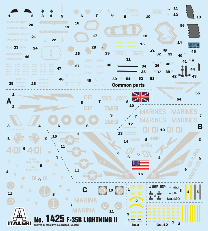 1425ИТ F-35B Lightning II STOVL version (10013160/241120/0671781, ИТАЛИЯ ) Italeri