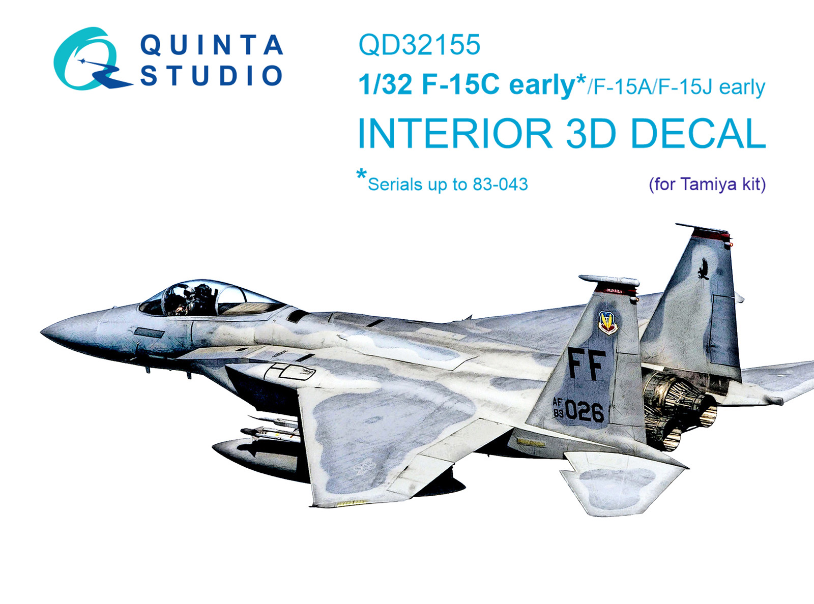 QD32155 3D Декаль интерьера кабины F-15C Early/F-15A/F-15J early (Tamiya)