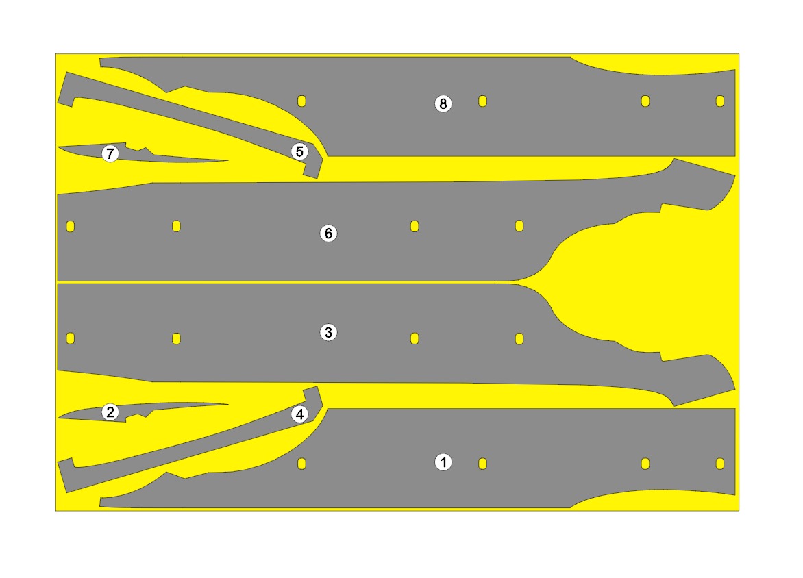 AM144153  Окрасочная маска для выкраски синей линии ,Boeing 757-200 авиакомпании ICELANDAIR