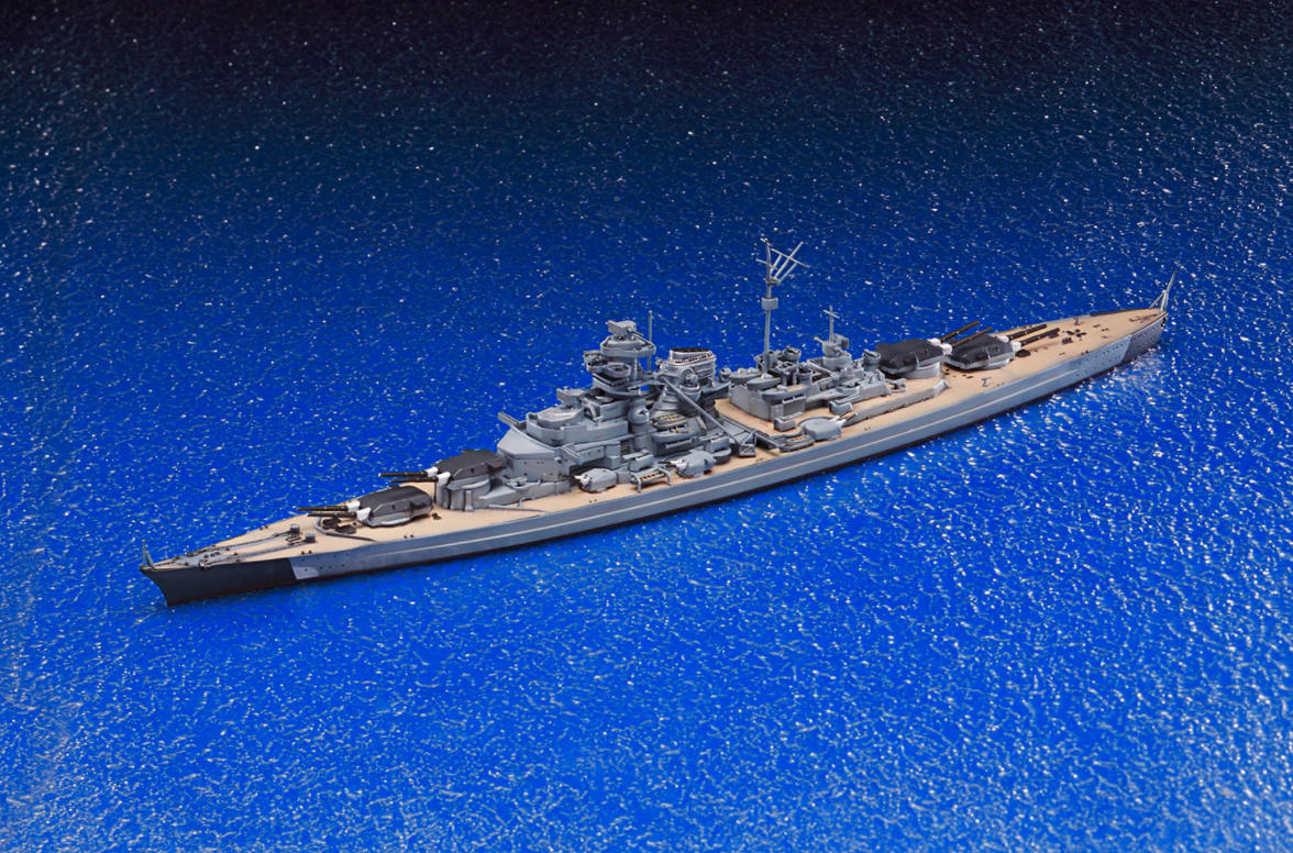 AO-042595 Сборная модель корабля 1/700 German Battleship Bismarck Aoshima
