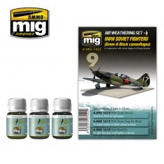 AMIG7422 Ammo Mig Набор для создания реалистичных эффектов WWII SOVIET AIRPLANES (Green & Black camouflages)