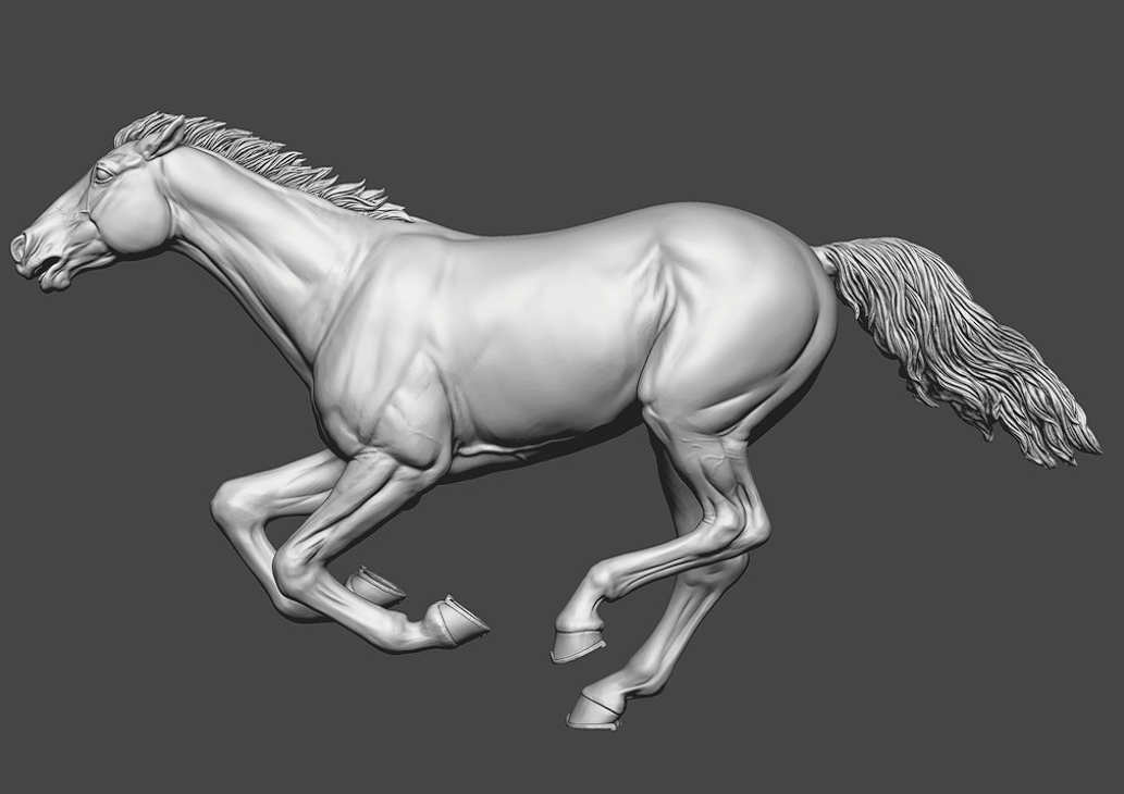 CHM-54372. Животные: Лошадь №27. 54 мм. Материал - смола. Chronos Miniatures