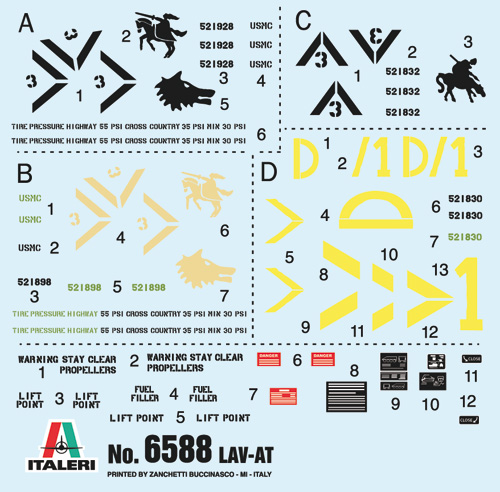 6588ИТЛёгкая бронированная машина LAV-25 TUA Italeri