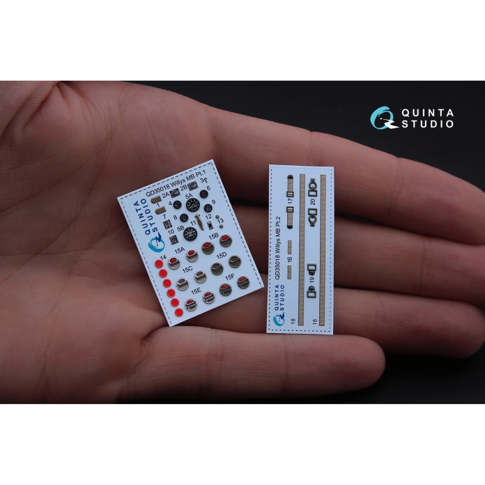 QD35018 3D Декаль интерьера кабины для  Willys MB (для любых моделей)