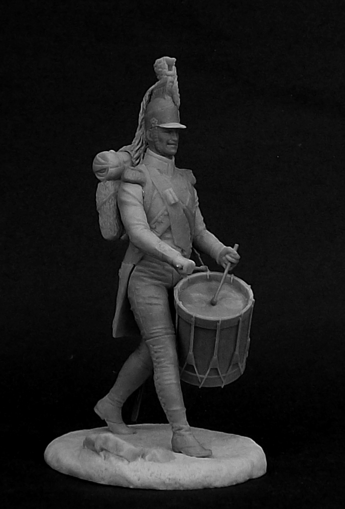 CHM-54187. Барабанщик драгунских полков, Франция 1804-07 гг. (2 варианта голов). 54 мм. Материал - смола. Chronos Miniatures