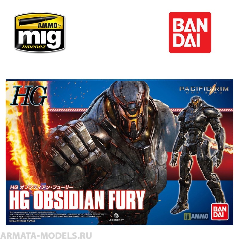 GUN80572  BANDAI Сборная модель мобильного доспеха GUNDAM  HG OBSIDIAN FURY PACIFIC RIM (224768) Bandai