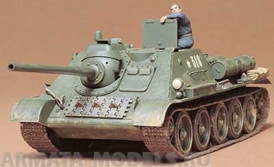 35072 Советская самоходная артиллерийская установка СУ-85, с одной фигурой. Tamiya