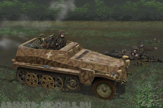 6858Д 1/35 Sd.Kfz.250/7 Alte Ieichte Schutzenpanzerwagwn schwerer Granatwerfer Dragon
