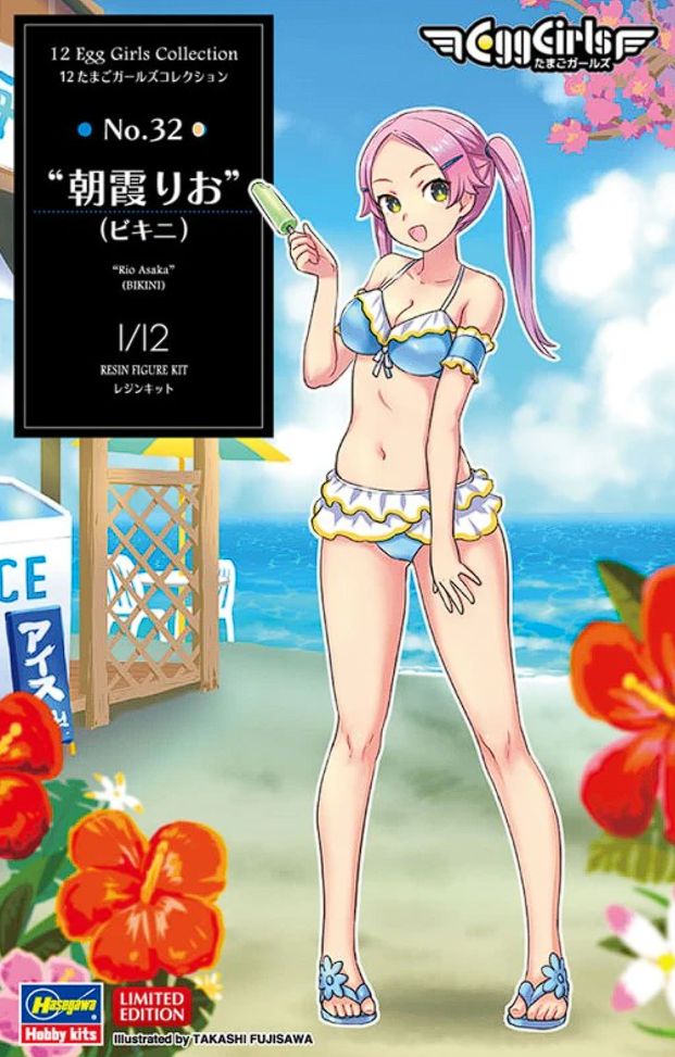 52340-Фигурка девушки, 1/12 Egg Girls Collection No.32 “Rio Asaka” (BIKINI) (Limited Edition) Hasegawa