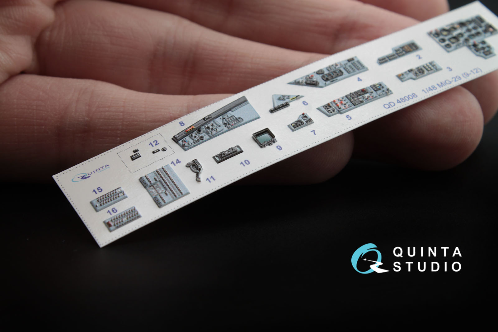 QD48008 1:48 3D Декаль интерьера кабины  МиГ-29 (9-12) (для модели GWH)