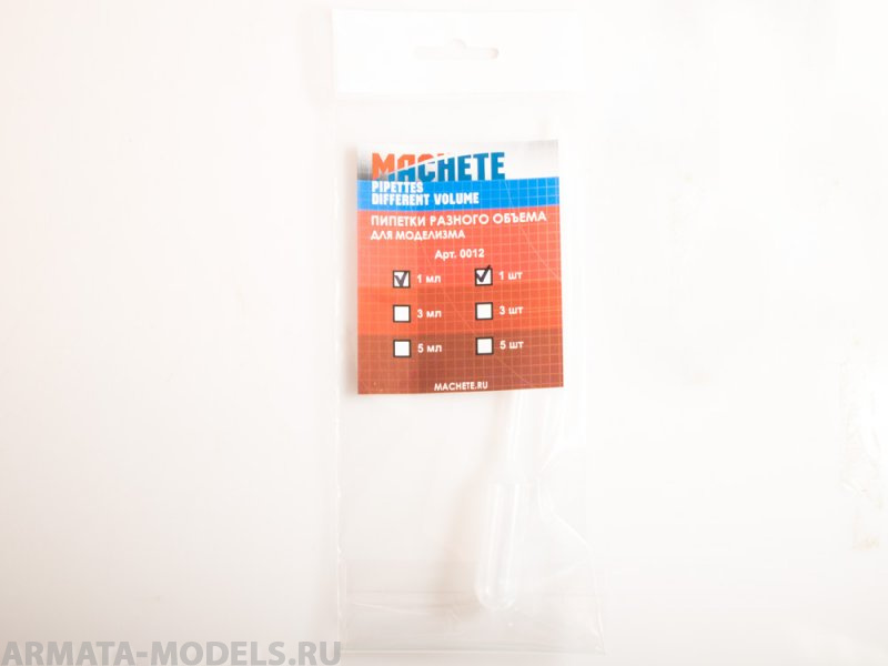 0012.11MCH Пипетки разного объема для моделизма: 1 мл, 1 шт