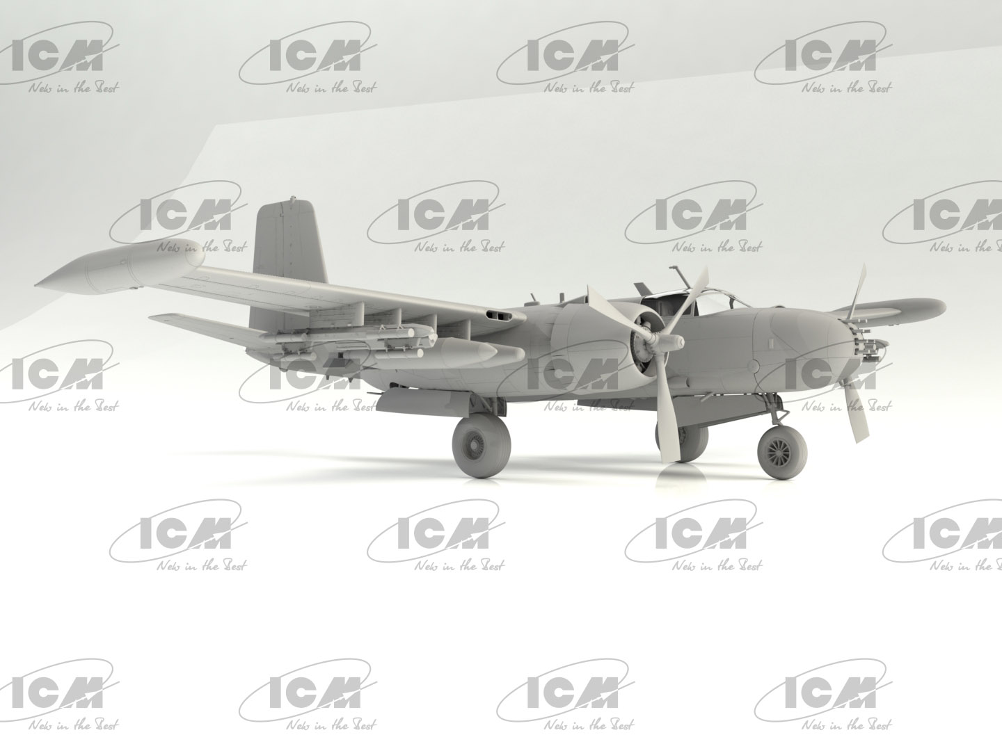 48279 B-26K Counter Invader, Американский ударный самолет (война во Вьетнаме) ICM