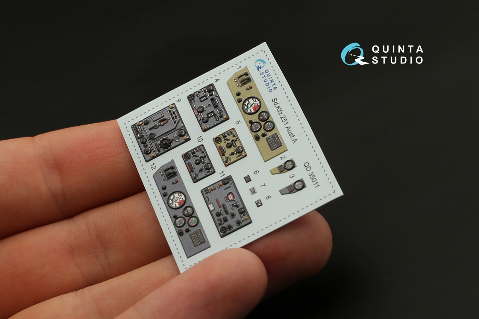 QD35011 3D Декаль интерьера кабины для KFZ 251 Ausf.A (для модели ICM)