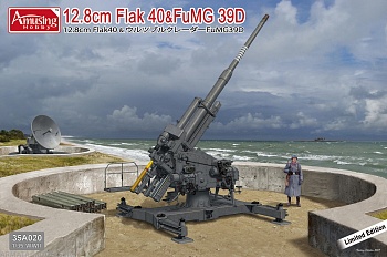 AH35A020 Немецкая зенитная пушка 12,8cm Flak40 with FuMG 39D