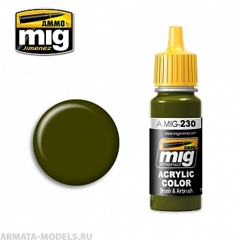 AMIG0230 Ammo Mig Акриловая краска RLM 82 CAMO GREEN 17 мл