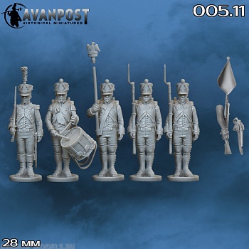 005.11АП Французская линейная пехота: командная группа фузилер