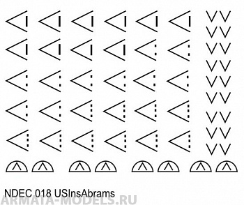 NDEC018 Тактические обозначения танков Абрамс. Цвет черный