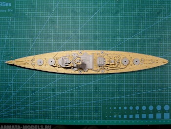 AW20007 Деревянная палуба для DKM Bismarck 1941