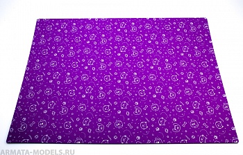 100133RK Коврик для резки А2, 3 слоя, фиолетовый, кошечки собачки_2