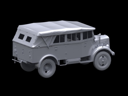 35529 L1500A с поднятым тентом, Германский армейский автомобиль II MB ICM