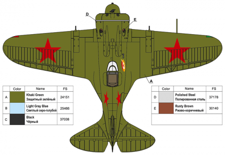 48034 Истребитель И-16  тип 18 Василия Голубева ARK model