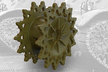 35006FURY Ведущие звездочки, 14-зубчатые, ранний тип для US light tank M3A1/M3A3 Drive Sprockets (14-teeth, late)