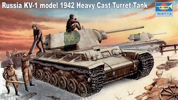 00359 Танк  КВ-1 модель 1942 г. c тяж. башней