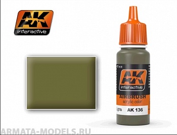 AK-136 Краска акриловая OLIVE DRAB HIGH LIGHTS