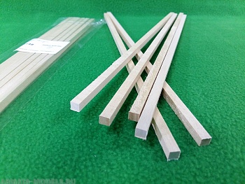 5148SV рейки 6х6 мм - длина 300 мм - липа - 6 шт