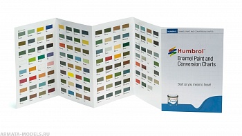 P1158 Справочный буклет с выкраской  Humbrol Enamel Colour Chart